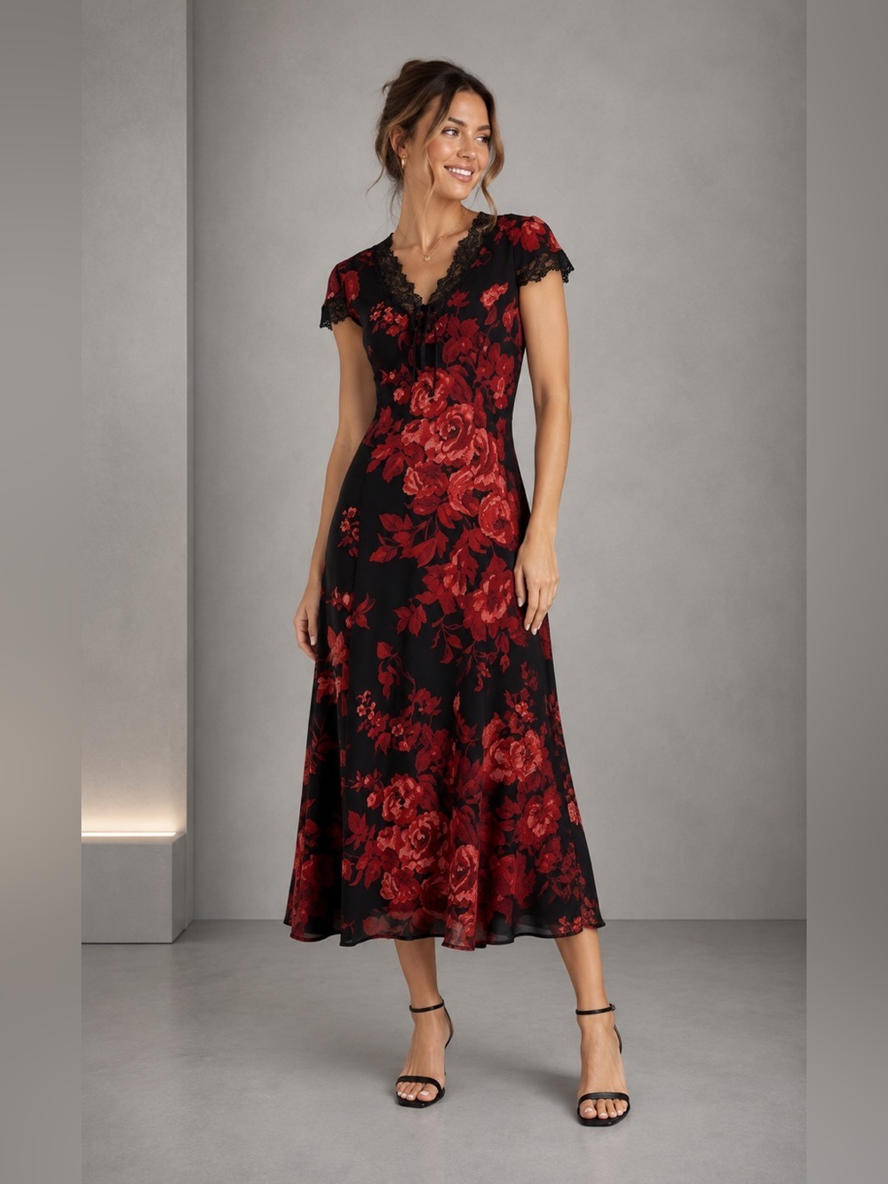 Reformation Tiffi Midi Floral Dress Size 0 B49